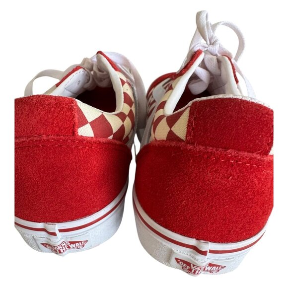 Vans Womens Red & White Checkered Sneakers Size‎ 9 - Picture 5 of 9